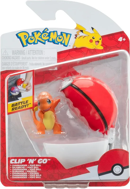 Clip 'N' Go: Charmander con Poké Ball (Jazwares)