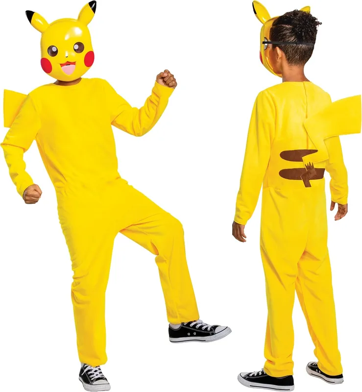 Disfraz clásico de Pikachu para niños con careta (Disguise)