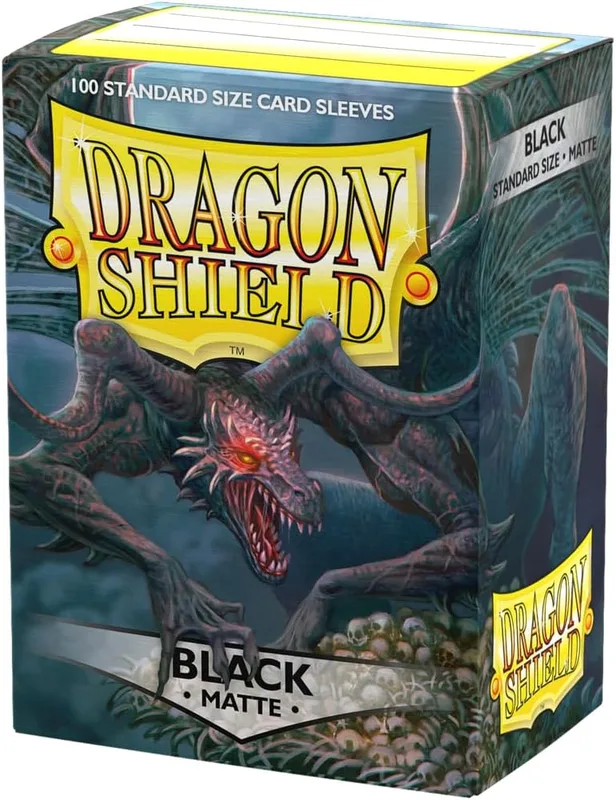 Dragon Shield Matte: 100 fundas negras tamaño estándar