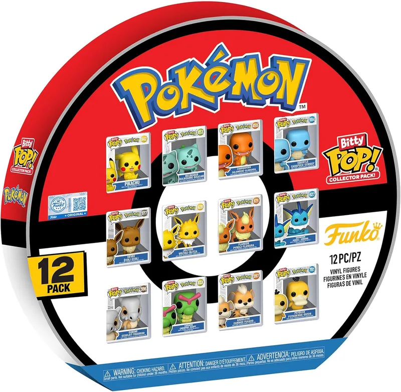 Funko Bitty Pop! Pokémon pack de 12 (Pikachu, Eevee, Charmander…)