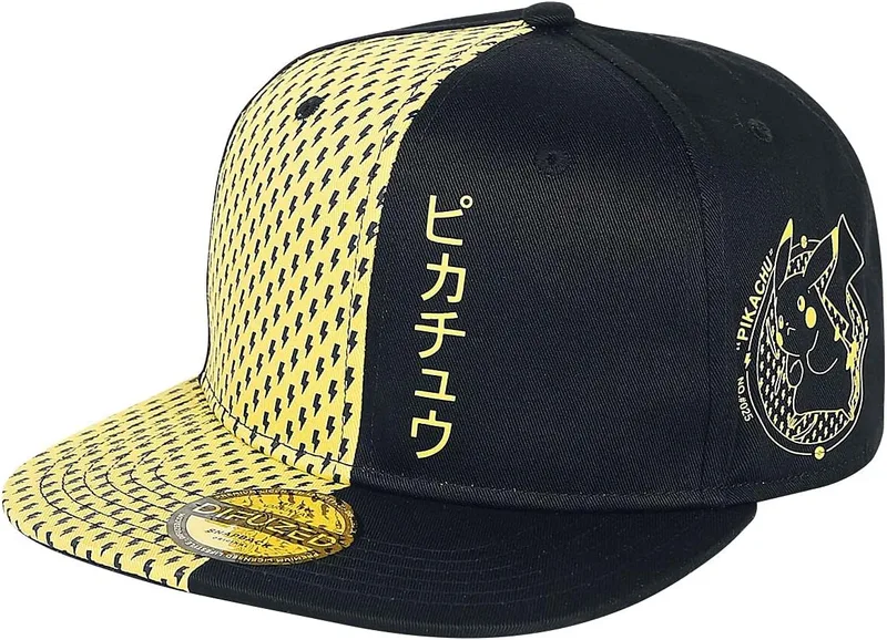 Gorra snapback de Pikachu negra (Bioworld)