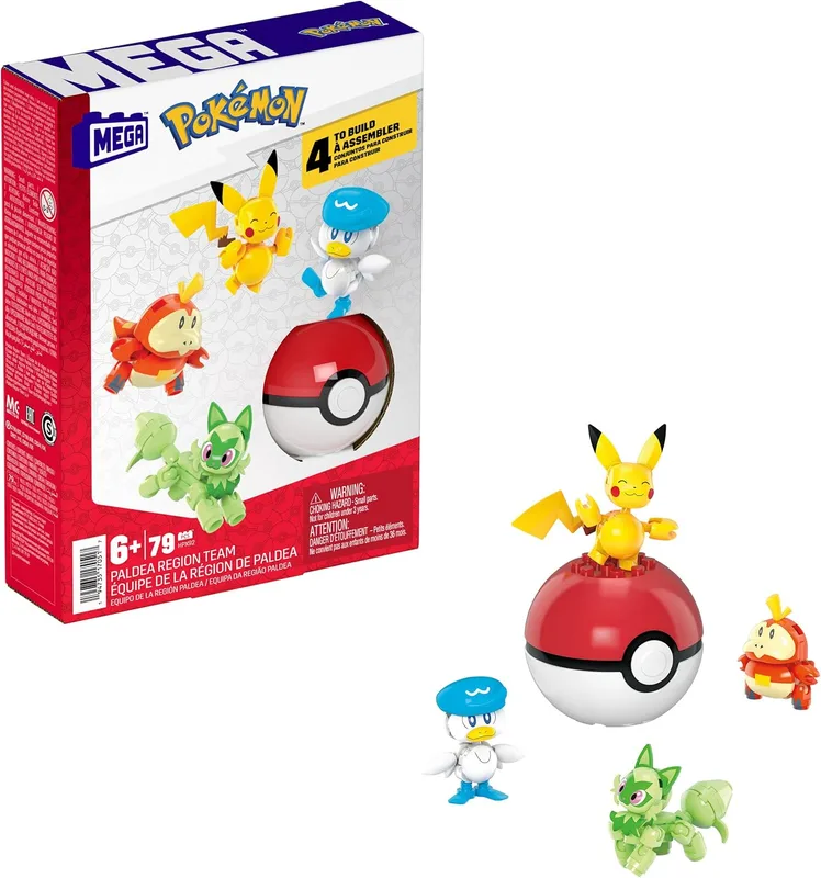 MEGA Pokémon Equipo de Paldea: 4 figuras (79 piezas)
