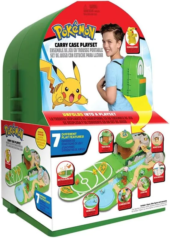 Playset estuche de transporte de Pokémon con Pikachu