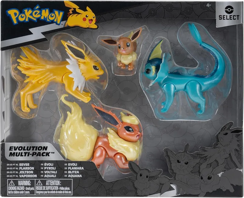 Pack Pokémon Select Evolución: Eevee, Jolteon, Vaporeon y Flareon