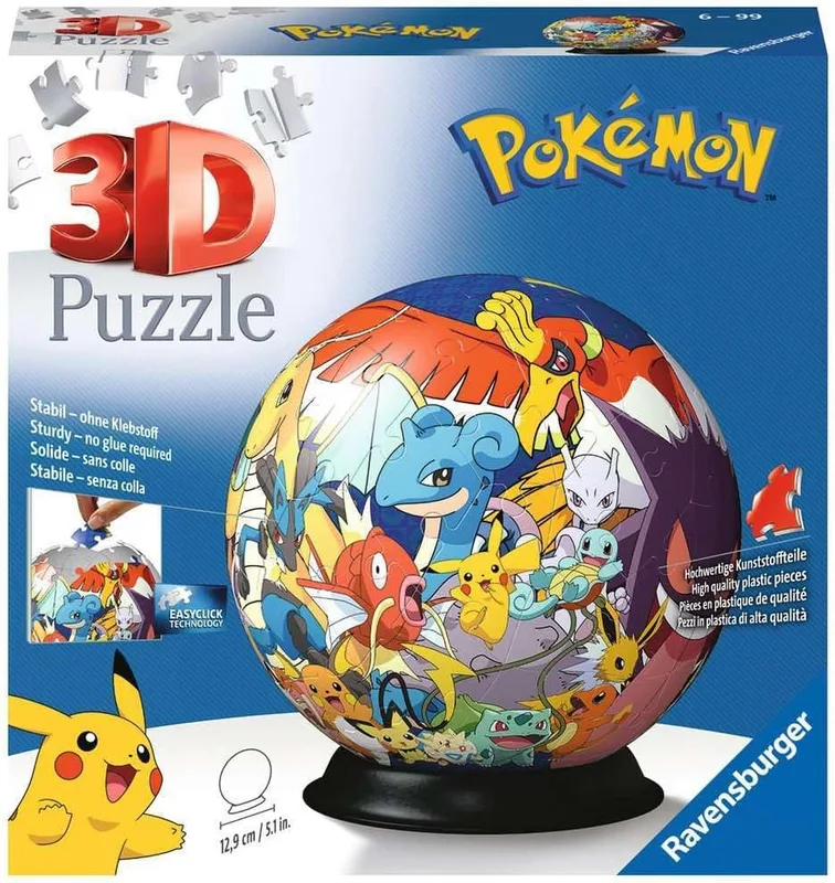 Puzzle 3D Poké Ball de 72 piezas (Ravensburger)