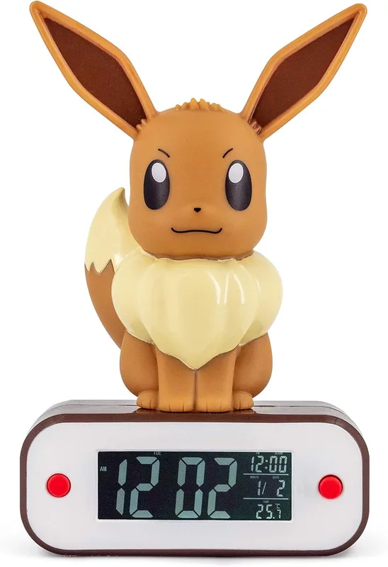 Reloj despertador con lámpara LED de Eevee (Teknofun)